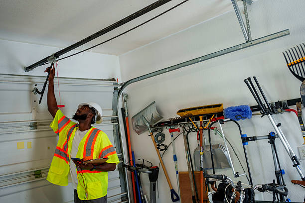 Professional Garage Door Panel Replacement technician working in Seven Lakes, NC